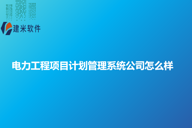 电力工程项目计划管理系统公司怎么样