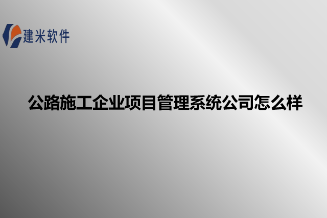 公路施工企业项目管理系统公司怎么样
