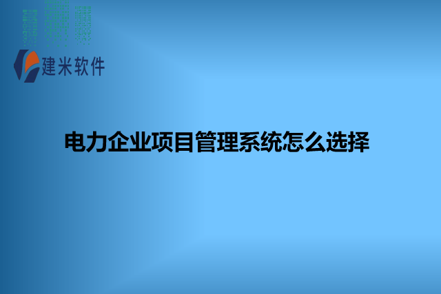 电力企业项目管理系统怎么选择