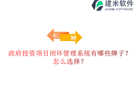 政府投资项目闭环管理系统有哪些牌子？怎么选择？