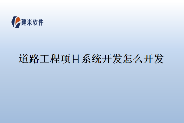 道路工程项目系统开发怎么开发