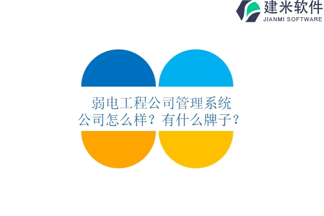 弱电工程公司管理系统 公司怎么样？有什么牌子？