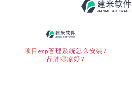 项目erp管理系统怎么安装？品牌哪家好？