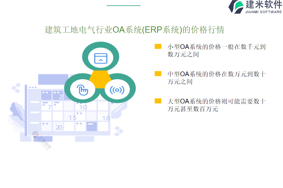 建筑工地电气行业OA系统(ERP系统)的价格行情