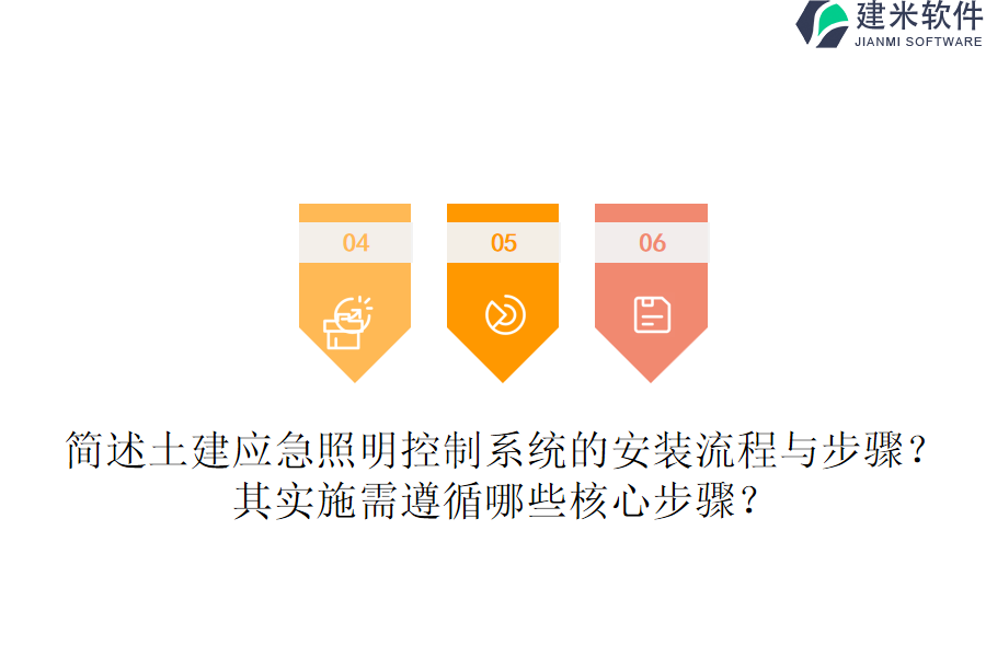 简述土建应急照明控制系统的安装流程与步骤？其实施需遵循哪些核心步骤？