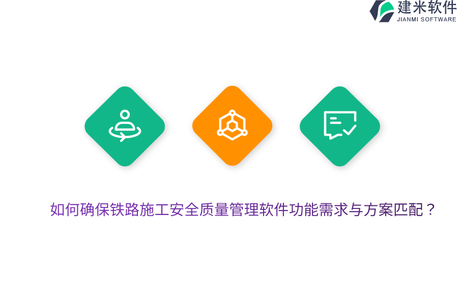 如何确保铁路施工安全质量管理软件功能需求与方案匹配？