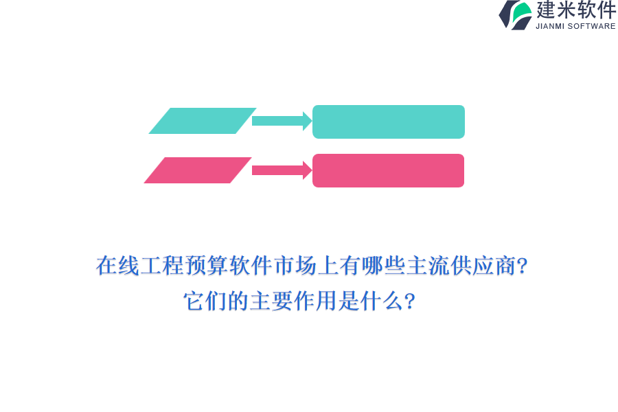在线工程预算软件市场上有哪些主流供应商?它们的主要作用是什么?