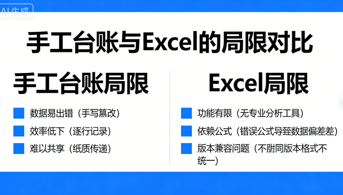 手工台账与Excel的局限 手工台账与Excel的局限