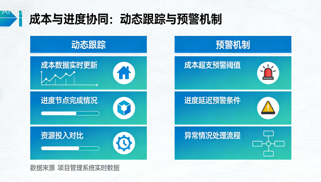 成本与进度协同:动态跟踪与预警机制 成本与进度协同:动态跟踪与预警机制