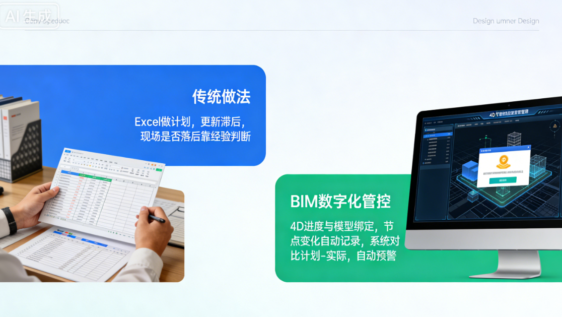 传统做法 VS BIM数字化管控:典型场景对比 传统做法 VS BIM数字化管控:典型场景对比