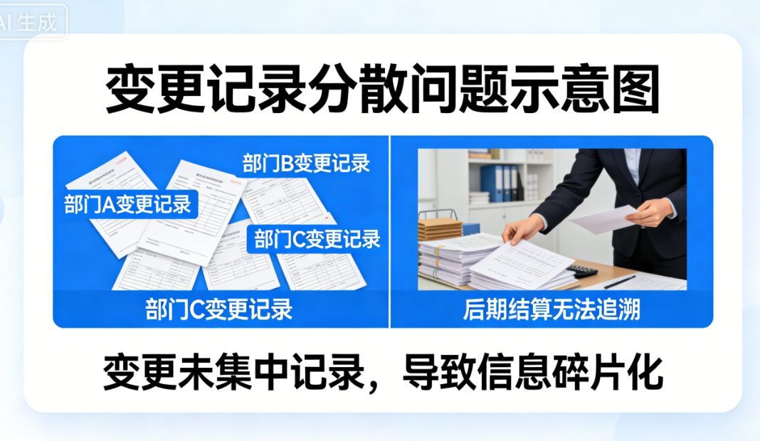 变更记录分散问题