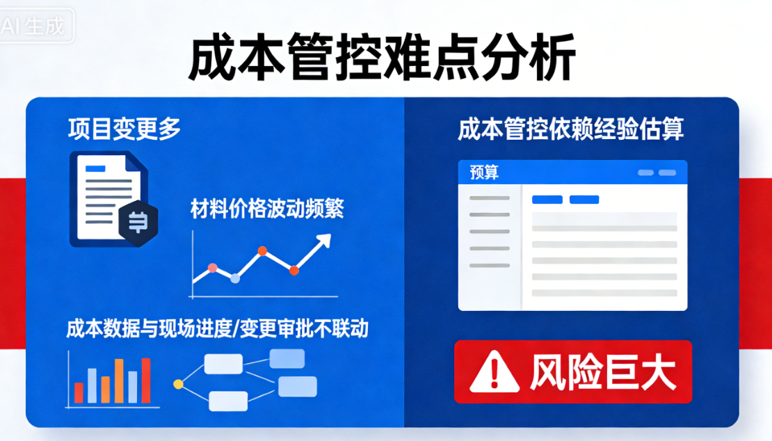 成本管控难度大