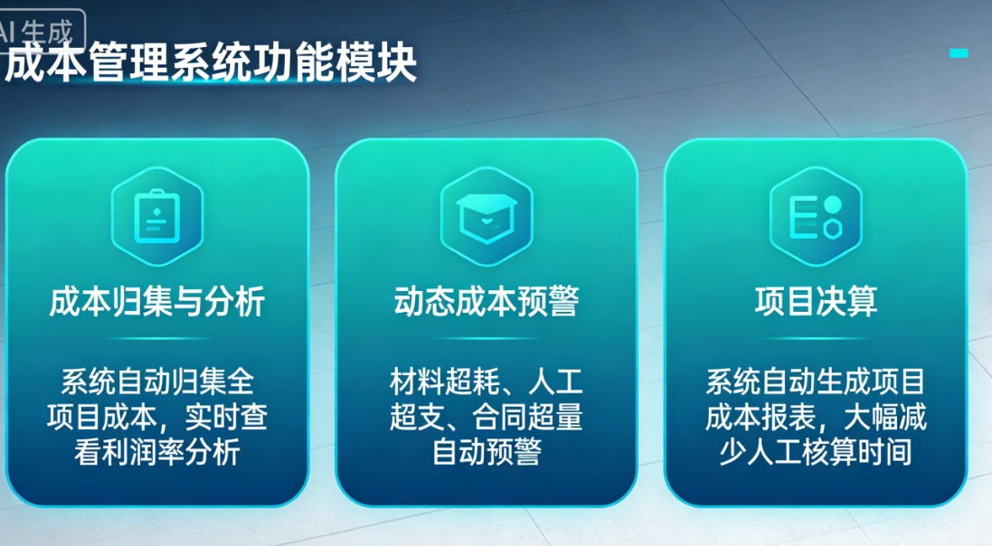 成本管理系统功能模块