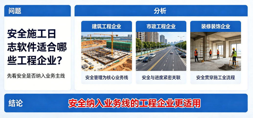 安全施工日志软件适用工程企业说明