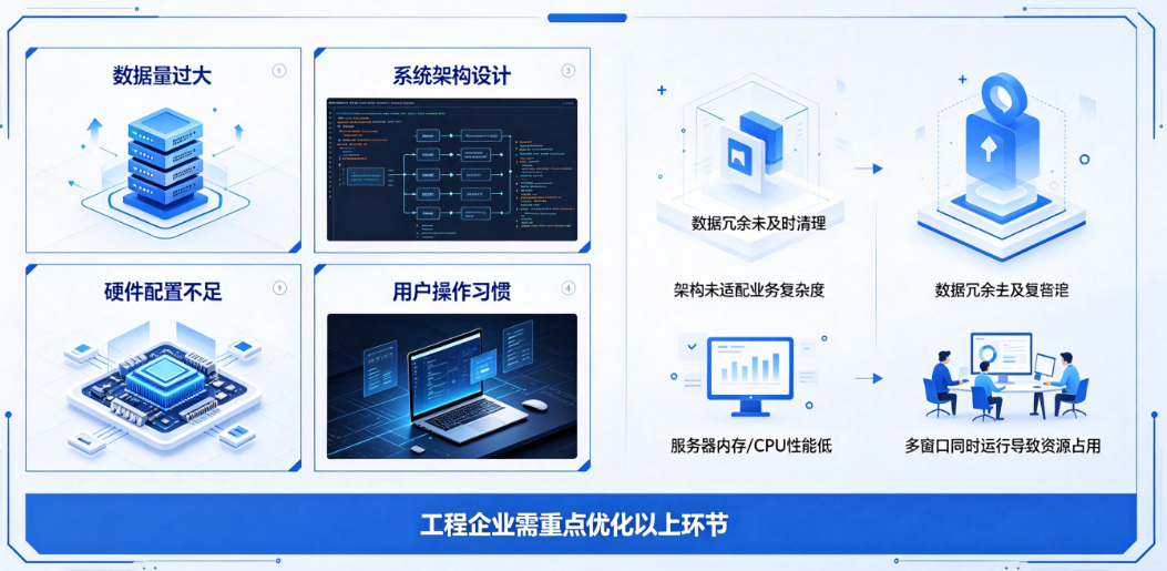 工程售后管理软件卡顿原因分析与解决方向