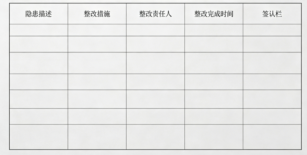 土建施工安全风险报警系统隐患整改责任人签认单 土建施工安全风险报警系统隐患整改责任人签认单