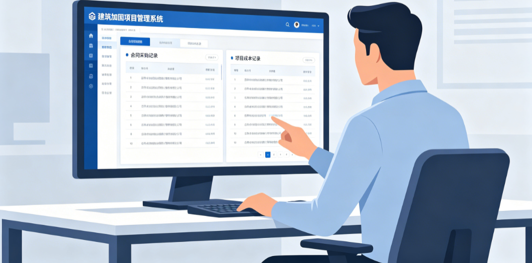 成本人员通过好用的建筑加固项目管理系统核对合同采购和项目成本记录 成本人员通过好用的建筑加固项目管理系统核对合同采购和项目成本记录