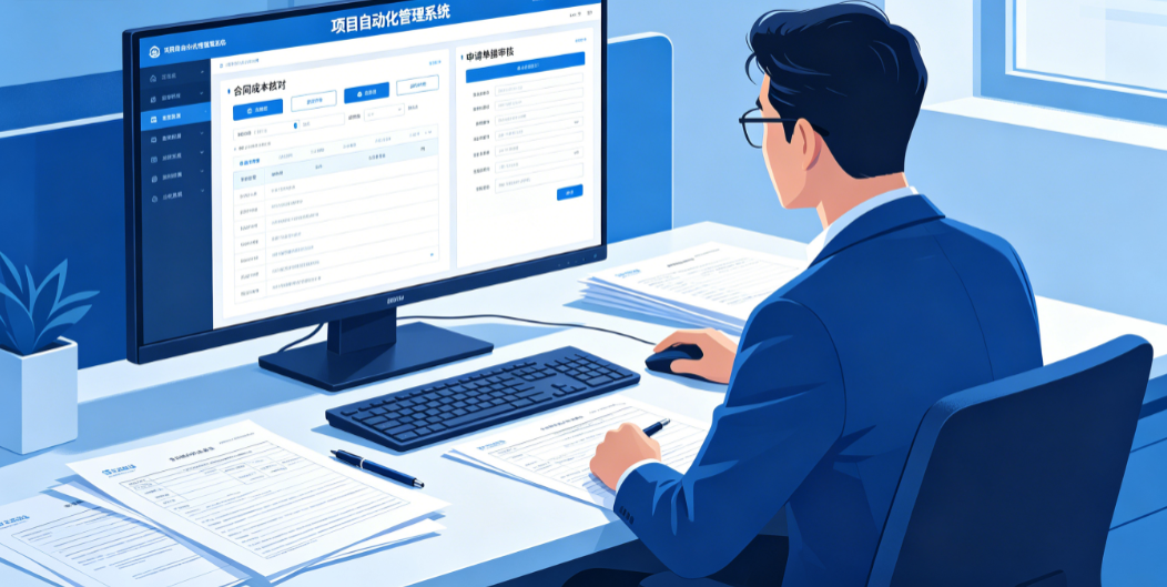 项目自动化管理系统中采购人员核对合同成本和申请单据 项目自动化管理系统中采购人员核对合同成本和申请单据