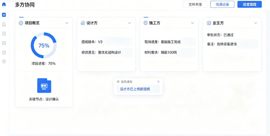EPC项目协同平台多方协同界面 EPC项目协同平台多方协同界面
