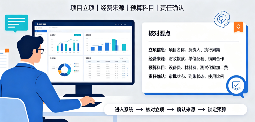 科研项目经费管理系统中项目负责人核对立项信息和经费来源 科研项目经费管理系统中项目负责人核对立项信息和经费来源