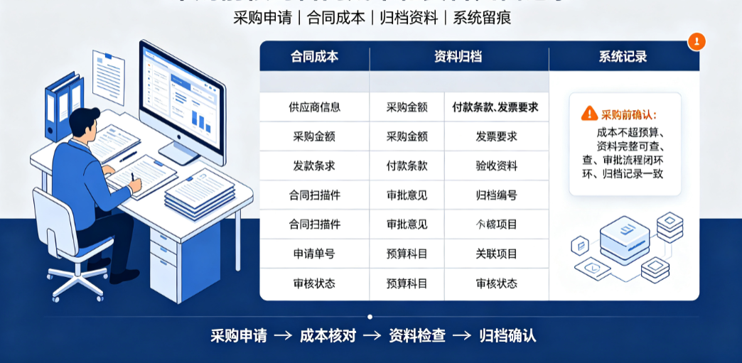 科研项目经费管理系统采购前采购人员核对合同成本和资料归档记录 科研项目经费管理系统采购前采购人员核对合同成本和资料归档记录