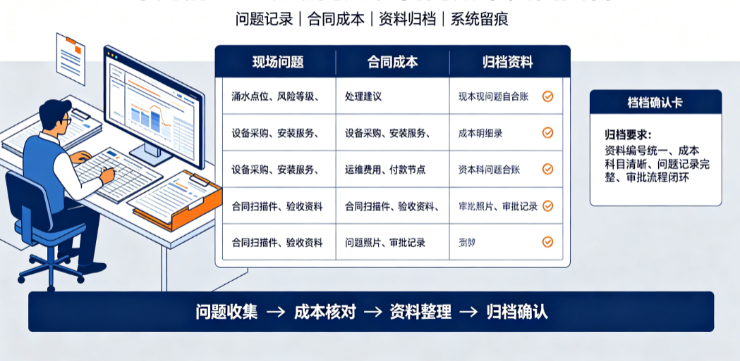 隧道施工涌水监管系统采购前资料员整理现场问题和合同成本归档资料 隧道施工涌水监管系统采购前资料员整理现场问题和合同成本归档资料