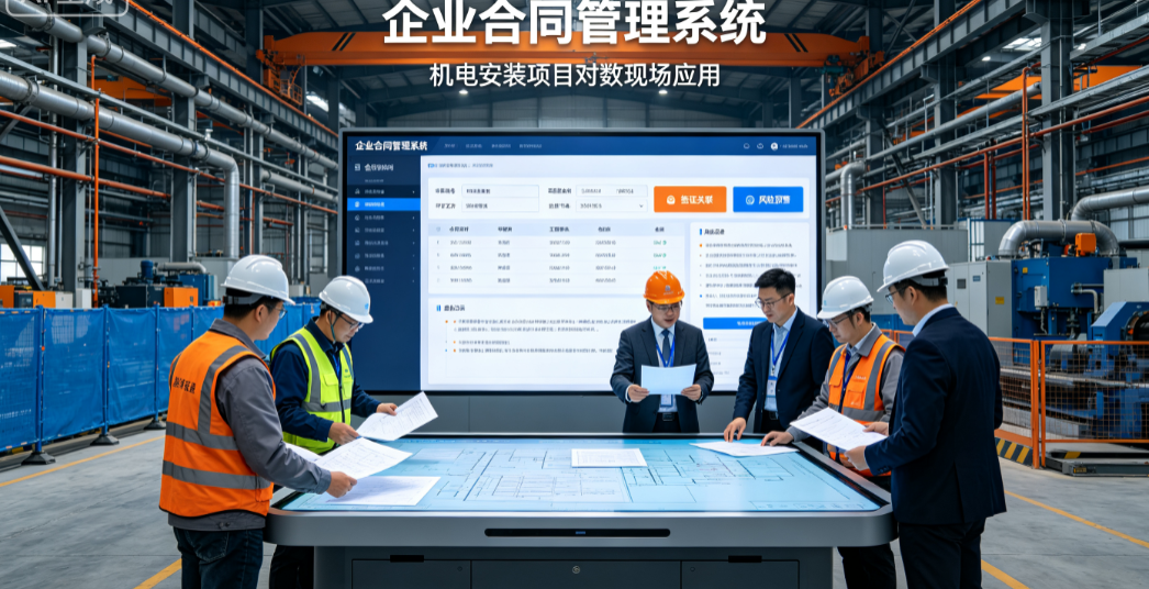 企业合同管理系统在机电安装项目对数现场的应用场景 企业合同管理系统在机电安装项目对数现场的应用场景