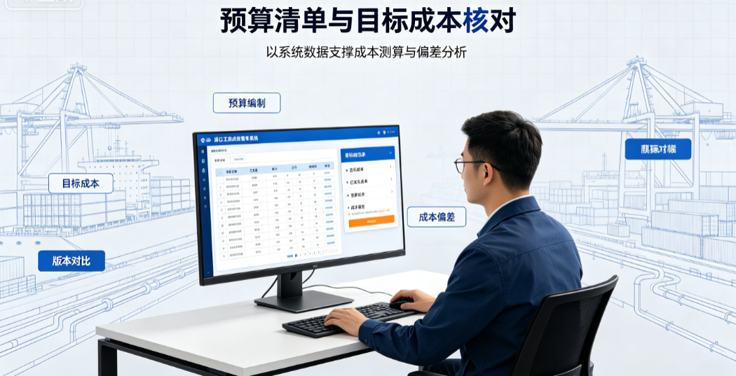 港口工程成本管理系统中经营人员核对预算清单和目标成本记录