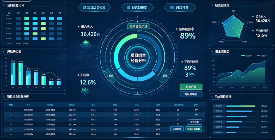 从合同资金闭环逐步扩展到项目组合经营分析 从合同资金闭环逐步扩展到项目组合经营分析