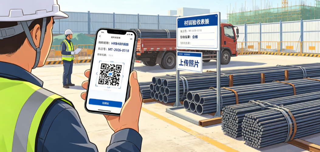 现场人员通过移动端完成材料入库验收与拍照留痕 现场人员通过移动端完成材料入库验收与拍照留痕