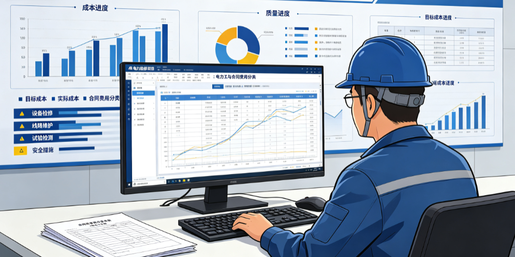 电力检修造价软件使用人员核对目标成本与合同费用分类 电力检修造价软件使用人员核对目标成本与合同费用分类