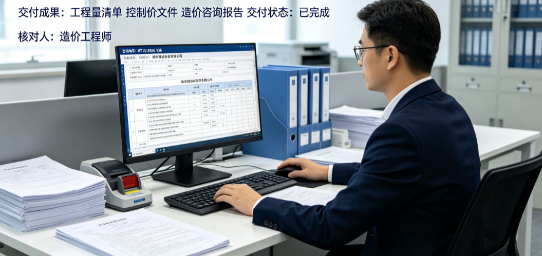 造价工程师使用工程造价机构管理软件核对委托合同条款与成果交付记录 造价工程师使用工程造价机构管理软件核对委托合同条款与成果交付记录
