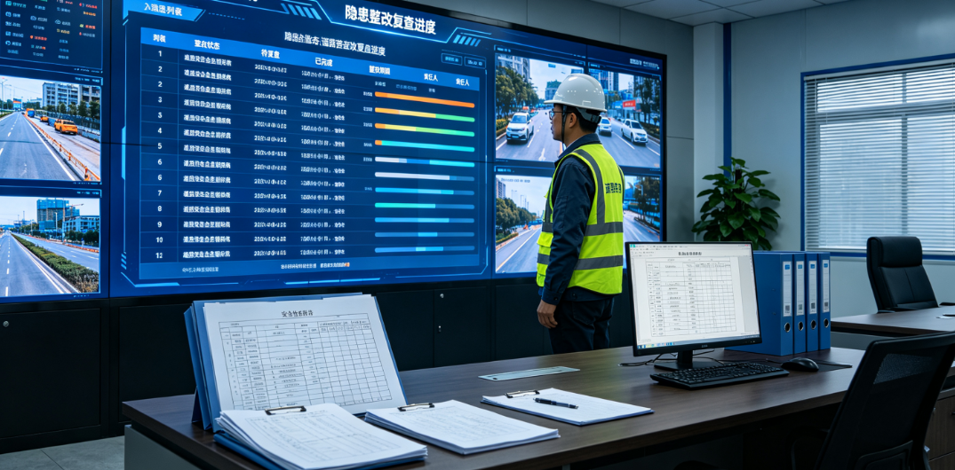 项目安全负责人通过道路安全监测监控系统查看隐患整改复查进度 项目安全负责人通过道路安全监测监控系统查看隐患整改复查进度