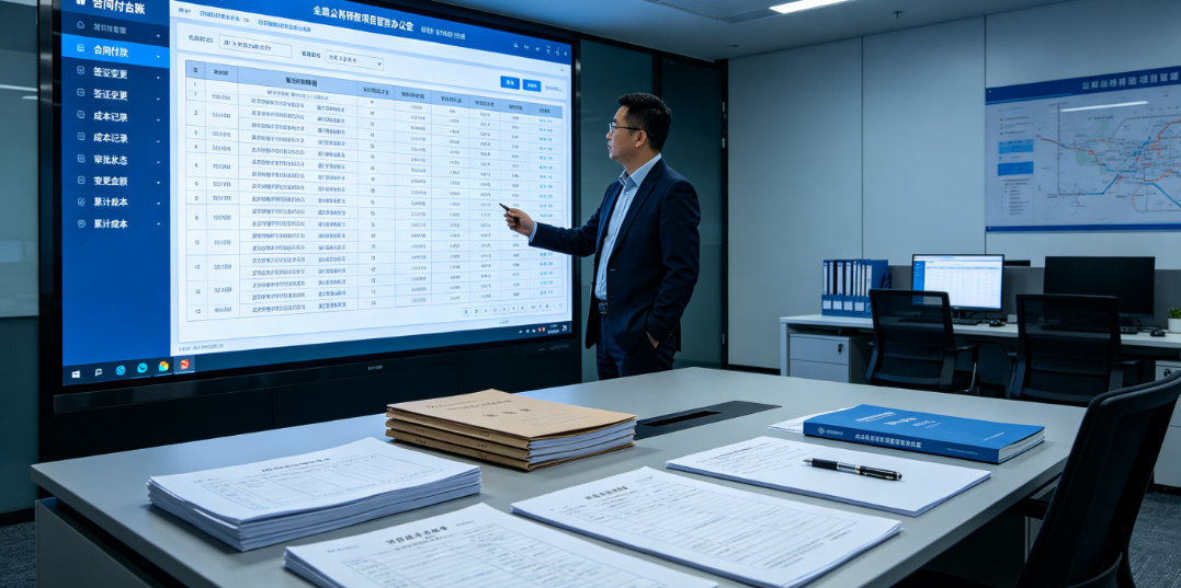 项目管理人员通过公路桥隧预算软件核对合同付款签证变更和成本记录 项目管理人员通过公路桥隧预算软件核对合同付款签证变更和成本记录