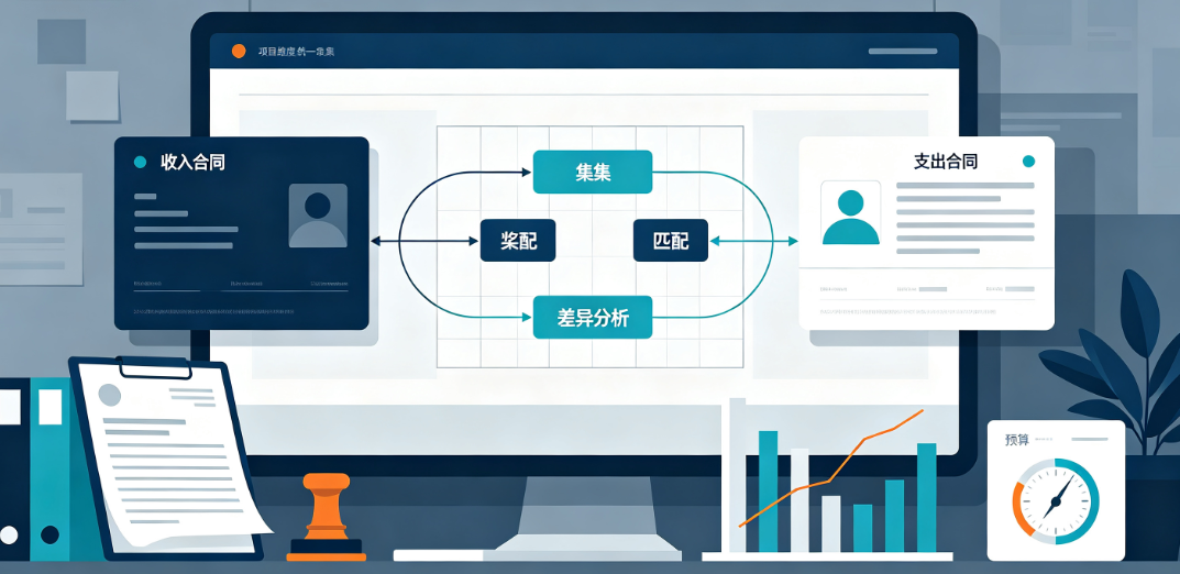 项目维度下收入合同与支出合同的统一归集与对比 项目维度下收入合同与支出合同的统一归集与对比