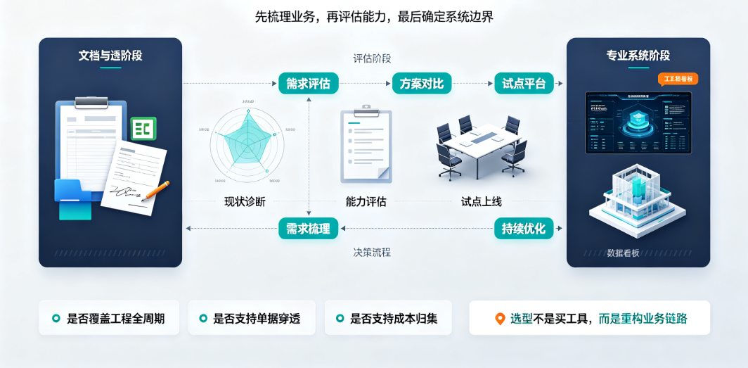 工程企业从文档升级到专业系统的选型决策路径 工程企业从文档升级到专业系统的选型决策路径