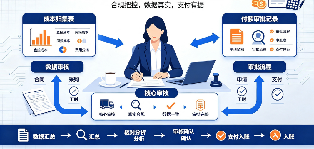 财务人员查看项目成本归集表与付款审批记录 财务人员查看项目成本归集表与付款审批记录