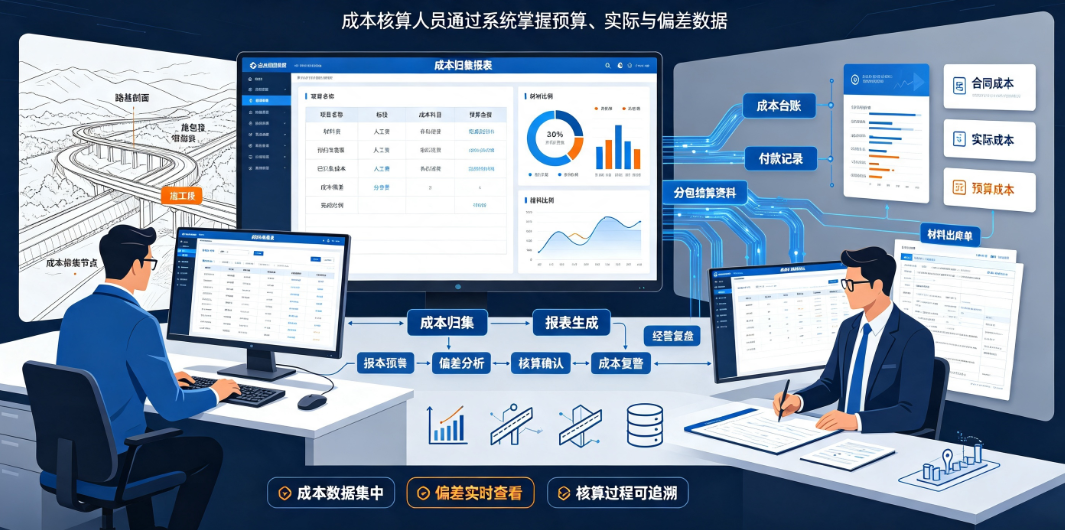 公路项目成本核算人员查看系统成本归集报表 公路项目成本核算人员查看系统成本归集报表