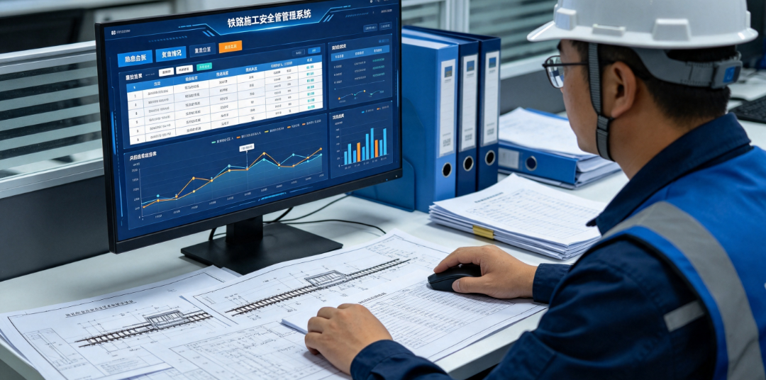 安全员通过铁路施工安全质量管理软件查看隐患台账与复查情况 安全员通过铁路施工安全质量管理软件查看隐患台账与复查情况