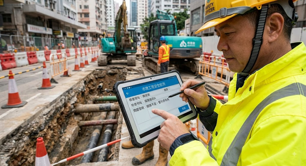 安全员在市政施工现场记录检查部位、发现的问题和相关情况