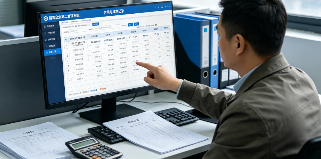 建筑企业施工管理系统软件使用过程中管理人员核对项目合同和成本记录 建筑企业施工管理系统软件使用过程中管理人员核对项目合同和成本记录
