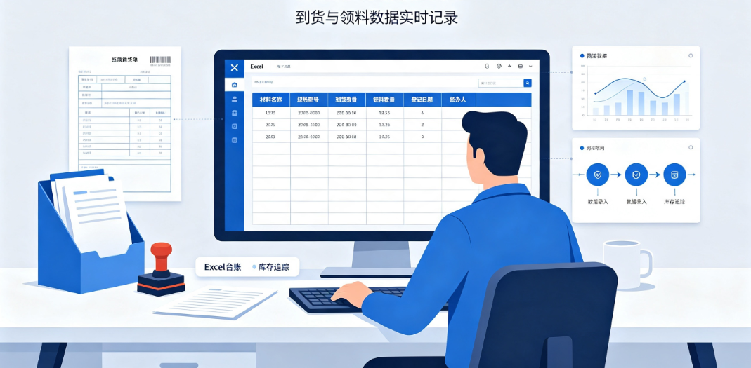 材料员用Excel台账登记到货和领料数据 材料员用Excel台账登记到货和领料数据