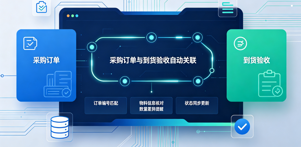 采购订单与到货验收在系统中自动关联 采购订单与到货验收在系统中自动关联