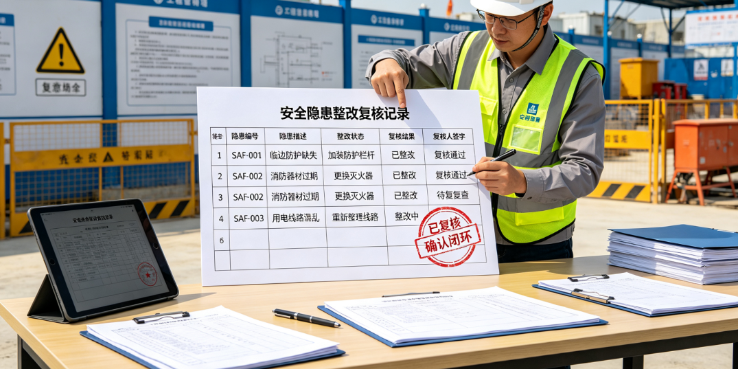 安全员对隐患整改情况逐项复核并签字确认 安全员对隐患整改情况逐项复核并签字确认