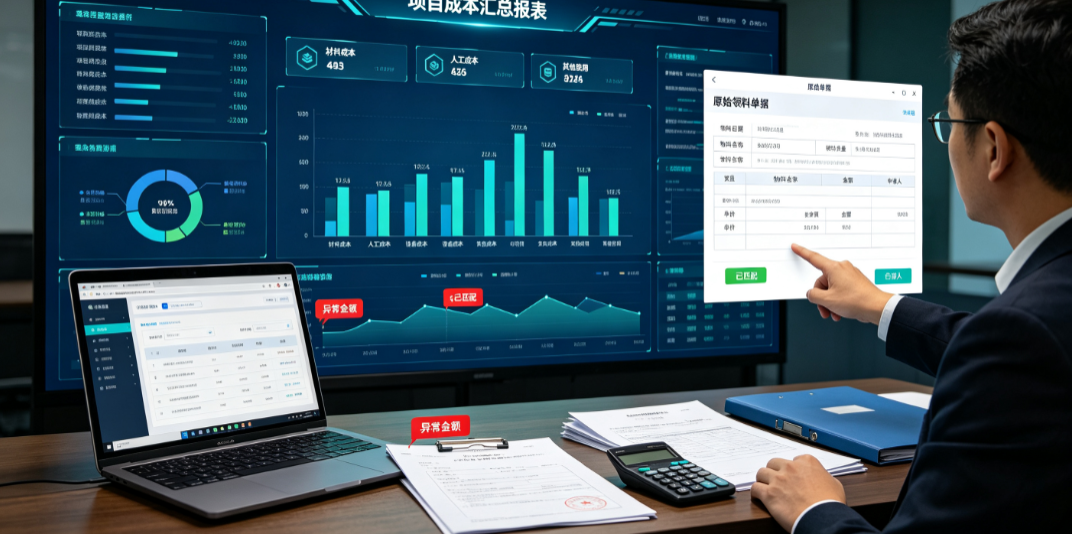 项目成本汇总报表穿透查看原始领料单据 项目成本汇总报表穿透查看原始领料单据
